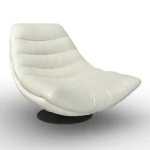 Sessel Lena Weiß Struktursamt/Lederlook, Weiß