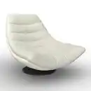 Bild 1 von Sessel Lena Weiß Struktursamt/Lederlook, Weiß