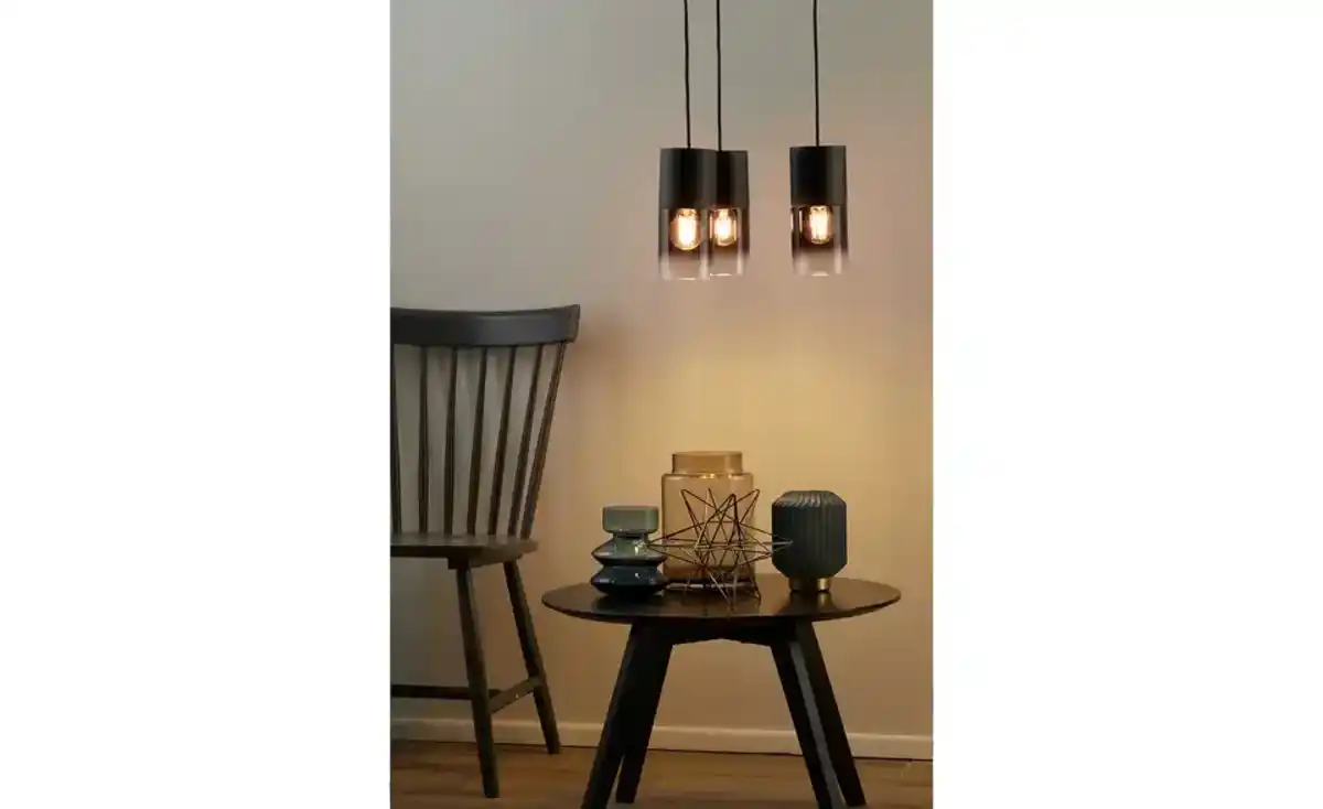 Bild 1 von Trio Pendelleuchte, 3-flammig, Rauchglas schwarz