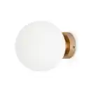 Bild 1 von Wandleuchte Basic Form Weiß/Goldfarben max. 40 Watt Wandlampe, Weiß, Goldfarben