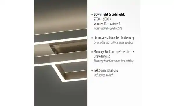 Bild 4 von Paul Neuhaus LED-Deckenleuchte, 2-flammig, Nickel-matt