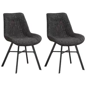 Mid.you Stuhl-Set, Schwarz, Textil, Füllung: Schaumstoffflocken, A-Form, 53x87x63 cm, Esszimmer, Stühle, Esszimmerstühle, Esszimmerstühle-Set