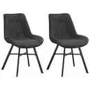 Bild 1 von Mid.you Stuhl-Set, Schwarz, Textil, Füllung: Schaumstoffflocken, A-Form, 53x87x63 cm, Esszimmer, Stühle, Esszimmerstühle, Esszimmerstühle-Set