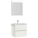 Bild 1 von Nobilia Badezimmer, Weiß, Edelstahl, Metall, 2,2 Schubladen, F, 61 cm, Goldenes M, Made in Germany, Griffeauswahl, hängend, Zusatzausstattung erhältlich, Typenvielfalt, Badezimmer, Badmöbelsets &