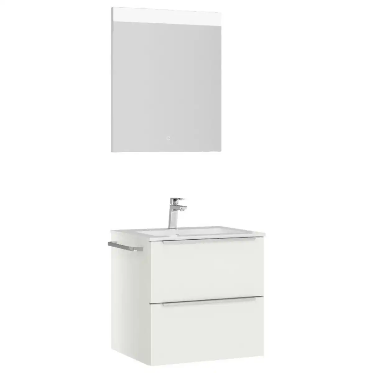 Bild 1 von Nobilia Badezimmer, Weiß, Edelstahl, Metall, 2,2 Schubladen, F, 61 cm, Goldenes M, Made in Germany, Griffeauswahl, hängend, Zusatzausstattung erhältlich, Typenvielfalt, Badezimmer, Badmöbelsets &