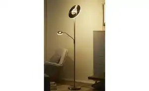 Fischer-Honsel LED-Deckenfluter 2-flammig, Nickel-matt Dent