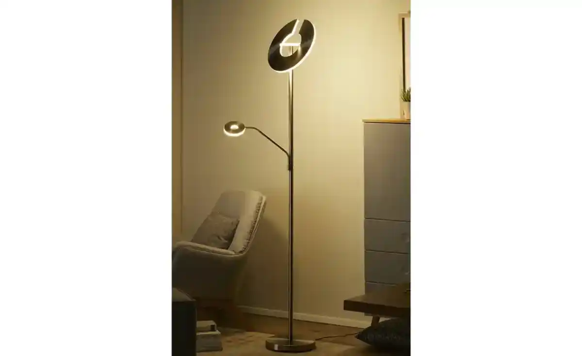 Bild 1 von Fischer-Honsel LED-Deckenfluter 2-flammig, Nickel-matt Dent