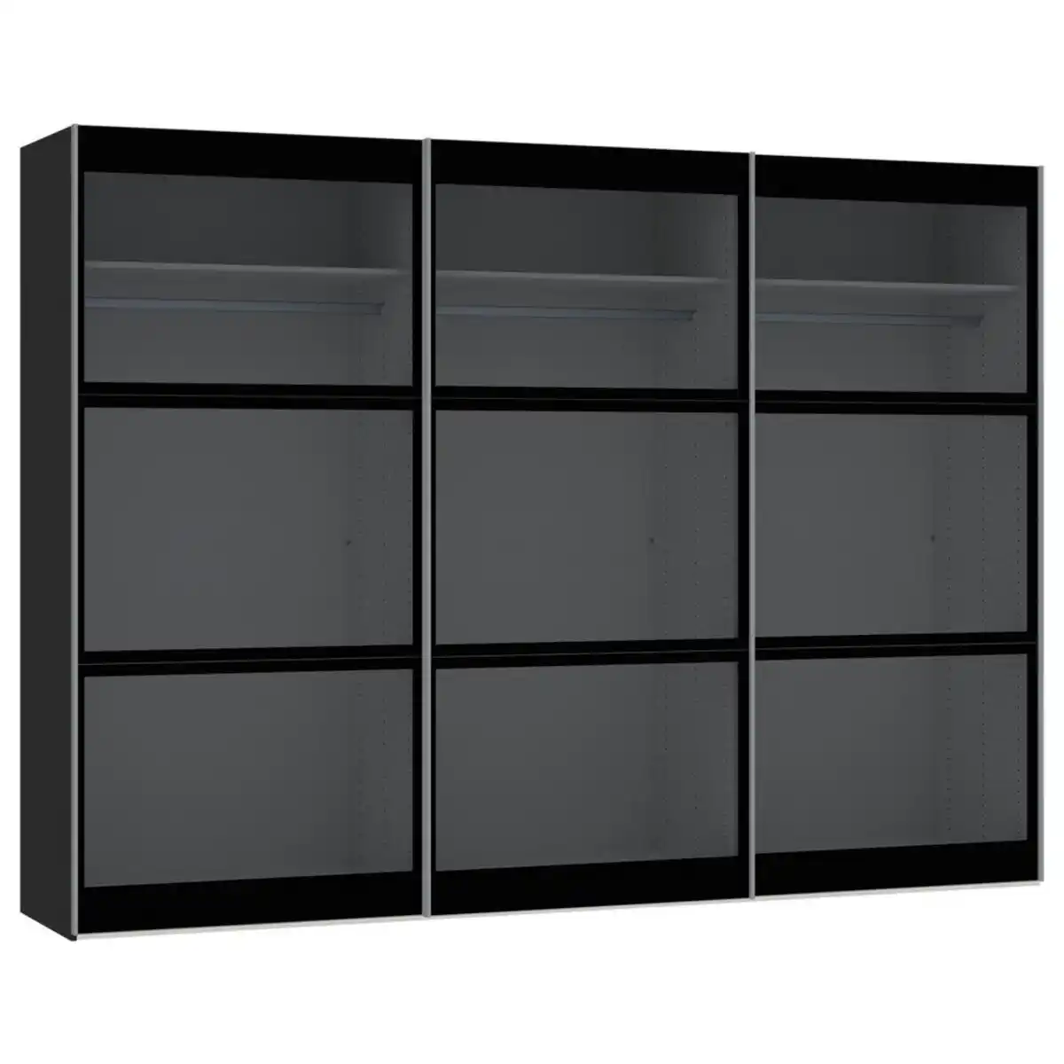 Bild 1 von Jutzler Schwebetürenschrank, Schwarz, Holzwerkstoff, 3 Fächer, 303x220x65 cm, Typenauswahl, Beimöbel erhältlich, umfangreiches Zubehör in verschiedenen Holzarten Größen Holzdekoren individuell