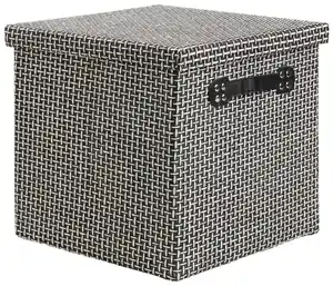 Box mit Deckel Foldable in Schwarz/Weiß, Schwarz, Weiß