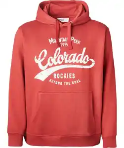 Legeres Sweatshirt, dunkelrot bedruckt