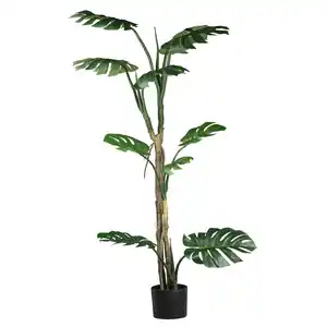 Kunstpflanze Splitphilodendron in Grün ca. 175cm, Grün