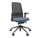 Bild 1 von Drehstuhl, Schwarz, Petrol, Metall, Kunststoff, Textil, Drehkreuz, 70x103-115x70 cm, Stoffauswahl, Sitzfläche 360° drehbar, Arbeitszimmer, Bürostühle, Drehstühle