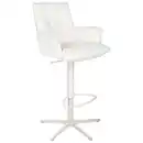Bild 1 von Niels Andersson Barhocker, Creme, Metall, Textil, Drehkreuz, 56x103-120x55 cm, Wippfunktion, Sitzfläche 360° drehbar, automatische Rückholfunktion, Esszimmer, Barmöbel, Barhocker