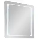 Bild 1 von Xora Badezimmerspiegel Xora 374, Metall, Glas, rechteckig, 70x70x3 cm, Made in Germany, waagrecht montierbar, Badezimmer, Badezimmerspiegel, Badspiegel