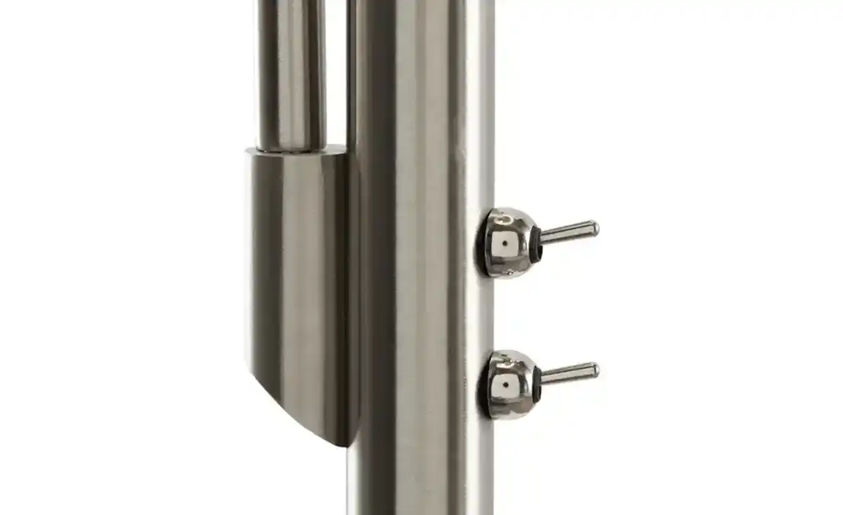 Bild 4 von Trio Stehleuchte, 2-flammig, nickel matt, Stoffschirm grau