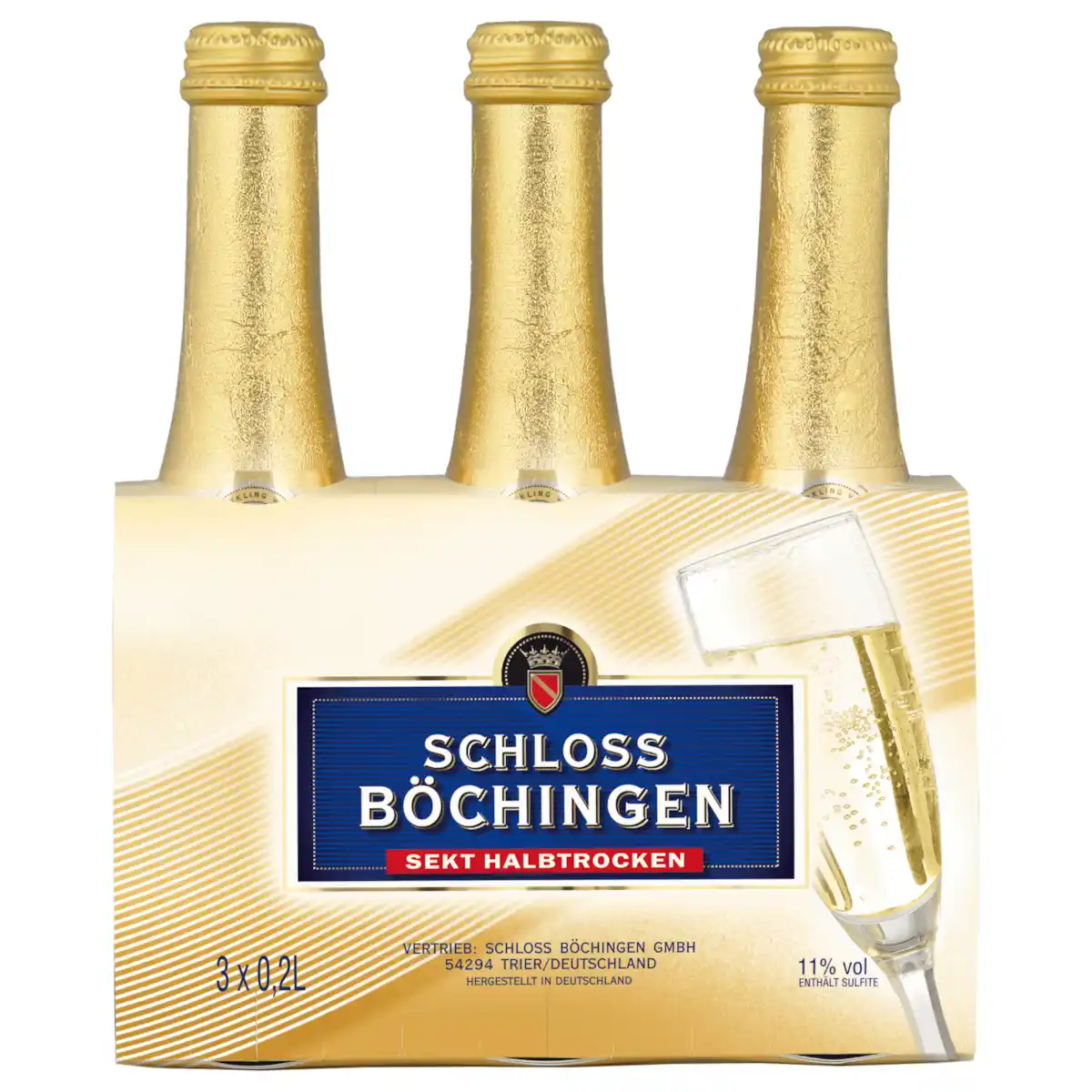 Bild 1 von Schloss Böchingen Sekt halbtrocken 3x0,2l