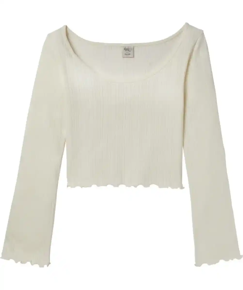 Bild 1 von Langarmshirt cropped, creme