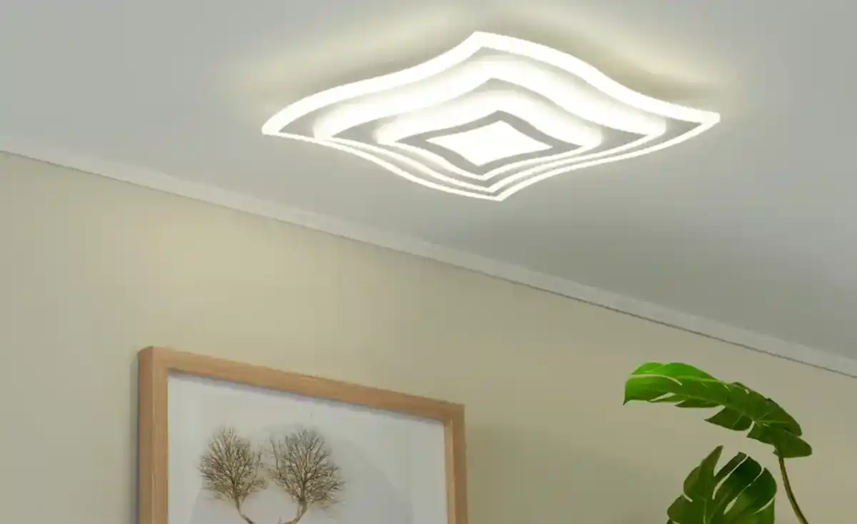 Bild 1 von Fischer-Honsel LED-Deckenleuchte weiß ´quadratisch geschwungen`