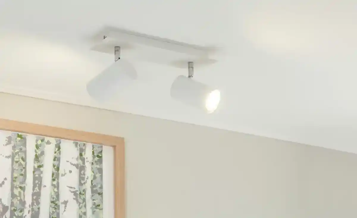 Bild 1 von Trio Deckenspot, 2-flammig, weiß