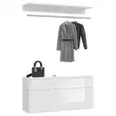 Bild 1 von Mid.you Garderobe, Weiß, 2-teilig, 2 Schubladen, 120x173.8-11.4x37 cm, FSC Mix, Garderobe, Garderoben-Sets & Serien, Garderoben-Sets