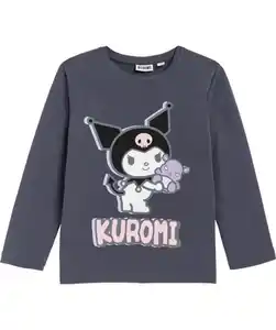 Kuromi Langarmshirt, grau