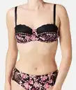 Bild 1 von Balconette-BH mit Blumenmuster, schwarz bedruckt