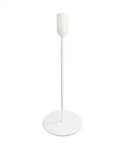 Stabkerzenhalter aus Metall, weiß