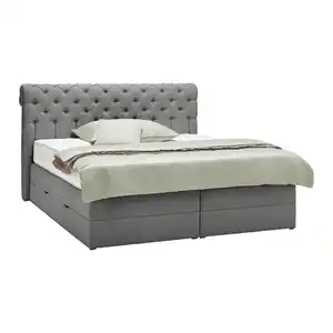 Boxspringbett Belano Dunkelgrau ca. 160x200cm, Dunkelgrau