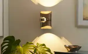 Fischer-Honsel LED-Wandleuchte, Nickel-antik mit RGB