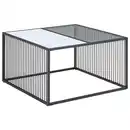 Bild 1 von Livetastic Couchtisch, Grau, Schwarz, Weiß, Metall, Glas, rechteckig, Flachrohr, 75x42x75 cm, Wohnzimmer, Wohnzimmertische, Couchtische