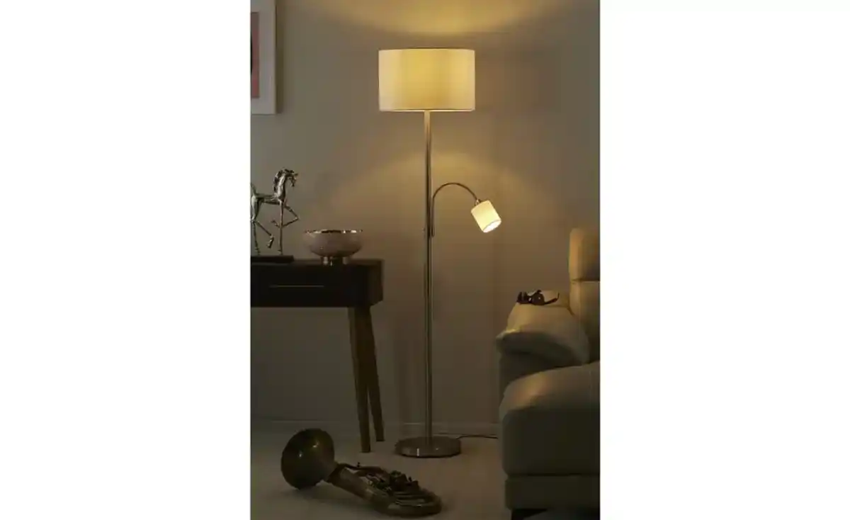 Bild 1 von Trio Stehleuchte, 2-flammig, Stoffschirm weiß