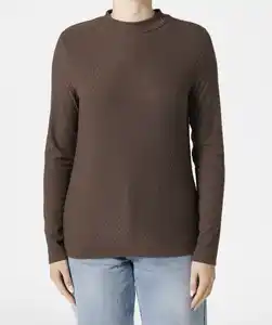 Shirt aus strukturiertem Stoff, braun