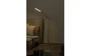 Fischer-Honsel LED-Stehleuchte, Alufarben mit Dimmer