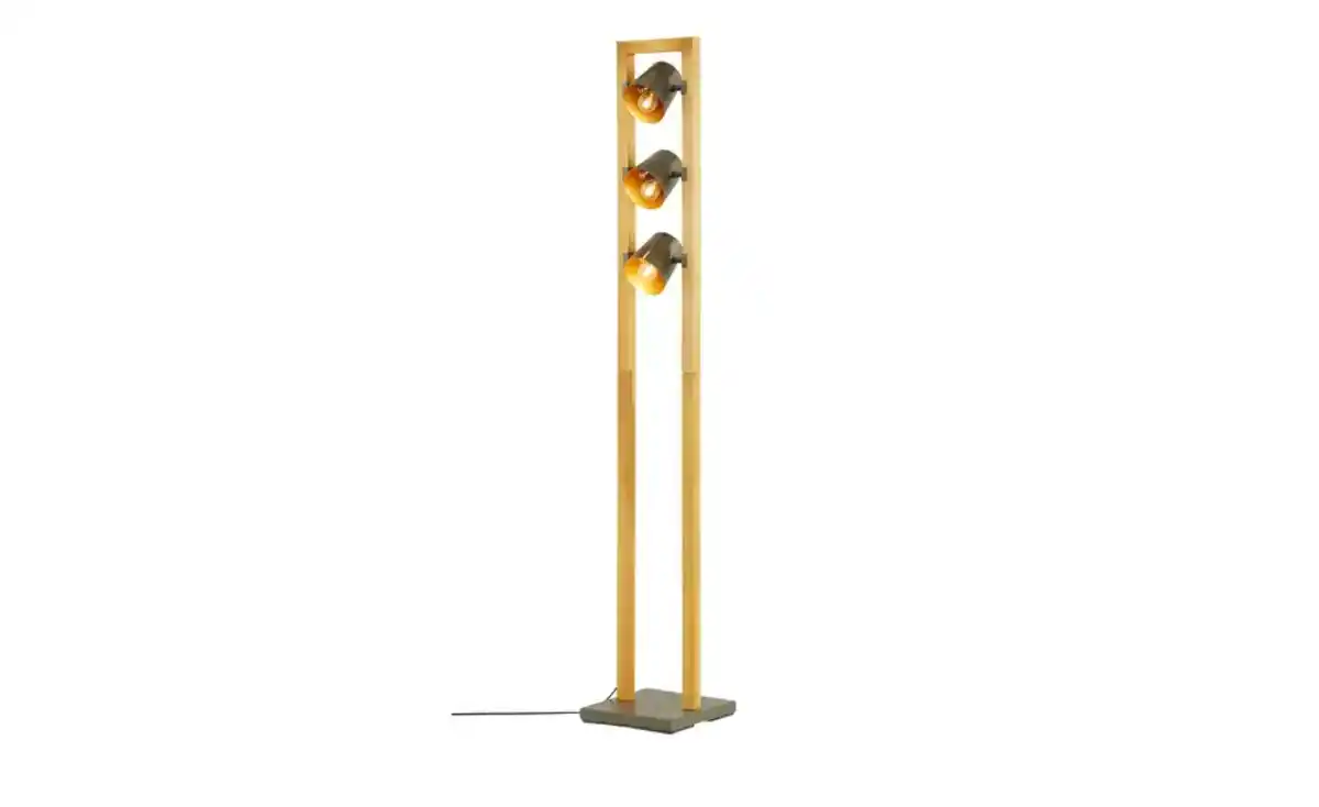 Bild 2 von Trio Stehleuchte, 3-flammig, Nickel antik/Pinienholz Bell