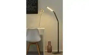 Fischer-Honsel LED-Stehleuchte, anthrazit-grau mit Dimmer