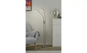 Fischer-Honsel LED-Leseleuchte,2-flammig, Nickel-matt mit Dimmer Dent