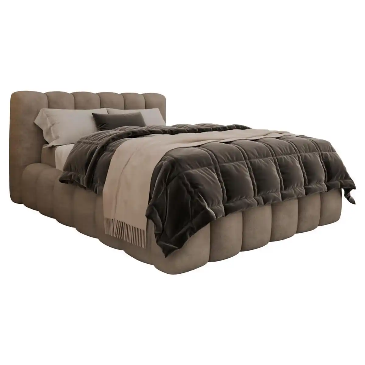 Bild 1 von Esposa Polsterbett, Beige, Textil, 140x200 cm, gepolstertes Kopfteil, in verschiedenen Größen erhältlich, bodentiefer Einstieg, Schlafzimmer, Betten, Polsterbetten