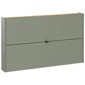 Schuhkipper GW-Ameca, Eiche, Pastellgrün, Metall, 140x83x18 cm, Typenauswahl, Beimöbel erhältlich, hängend, Garderobe, Schuhaufbewahrung, Schuhkipper