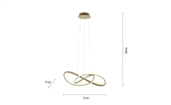 Bild 4 von Paul Neuhaus LED-Pendelleuchte, messing-matt, geschwungen