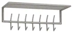 Wandgarderobe Wohnling ca. 74,5x29x30 cm Silberfarben, Silberfarben