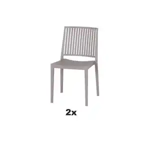 Siena Garden Stapelstuhl, Taupe, Kunststoff, 57x80x56 cm, stapelbar, gastro- und objekttauglich, wetterbeständig, UV-beständig, Gartenmöbel, Gartenstühle, Gartenstühle stapelbar