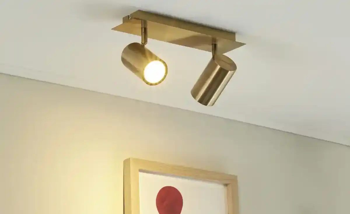 Bild 1 von Trio Deckenstrahler, 2-flammig, altmessing