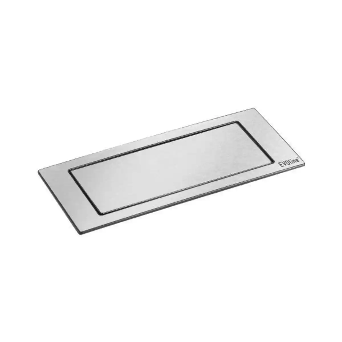 Bild 1 von Steckdosenelement Evoline BackFlip Edelstahl, Schwarz, Edelstahlfarben