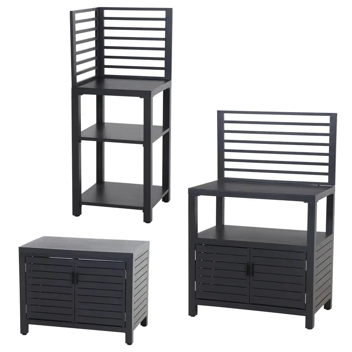 Bild 1 von Outdoorküche Anthrazit ca. 236x90x56 cm, Anthrazit