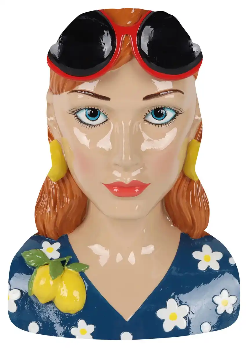 Bild 1 von Vase Zene Multicolor, Schwarz, Dunkelblau, Hellrot, Hellgelb, Hellbraun