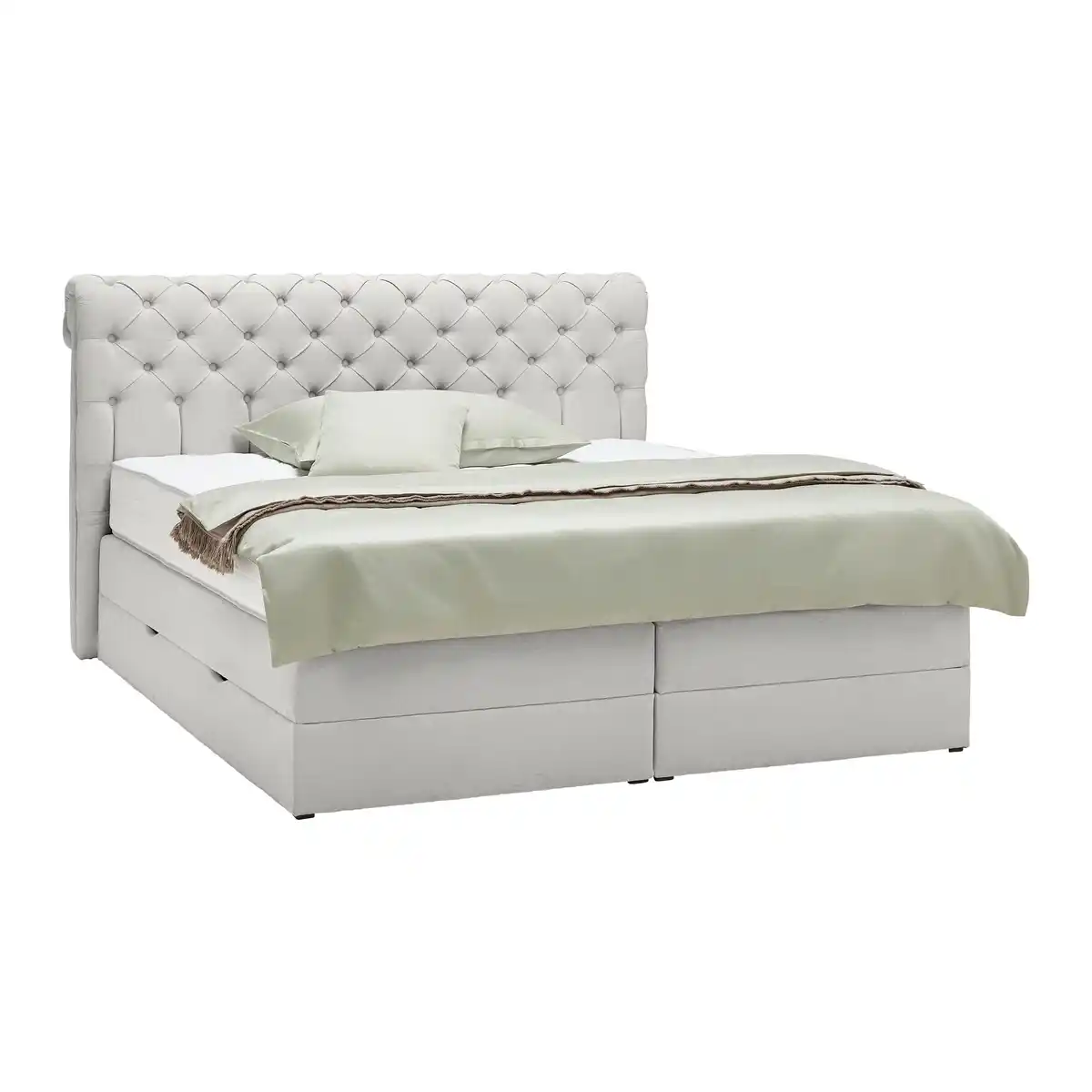 Bild 1 von Boxspringbett Belano Hellgrau ca. 200x200cm, Hellgrau