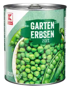 K-CLASSIC Gartenerbsen, 800-g-Dose