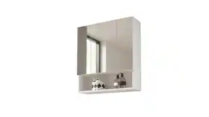 Spiegelschrank weiß hochglanz 65 cm - MANDY