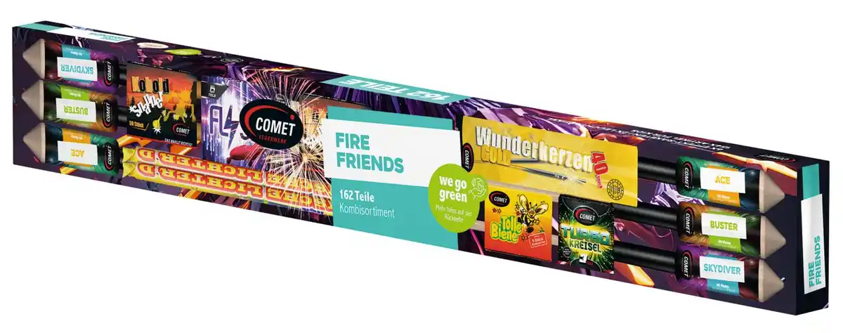 Bild 1 von COMET »Fire Friends« Feuerwerksortiment, 162-teilig