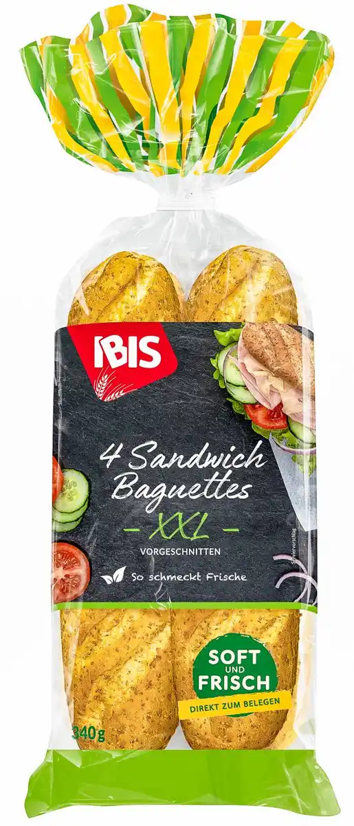 Bild 1 von IBIS Sandwich-Baguettes XXL, 4 St. = 340-g-Packg.